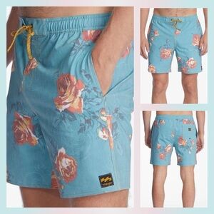 BILLABONG x Wrangler NWT Men’s Bloom Layback Mens Volley Shorts Size L